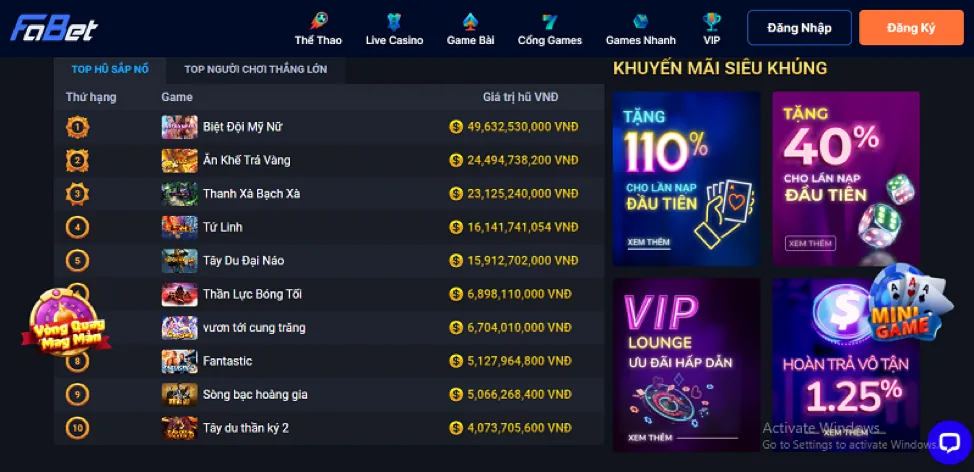 Ưu đãi chào mừng thành viên mới vz999 login